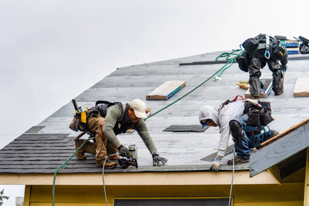 Professional Gutter Installation technician working in Sherrill, NY